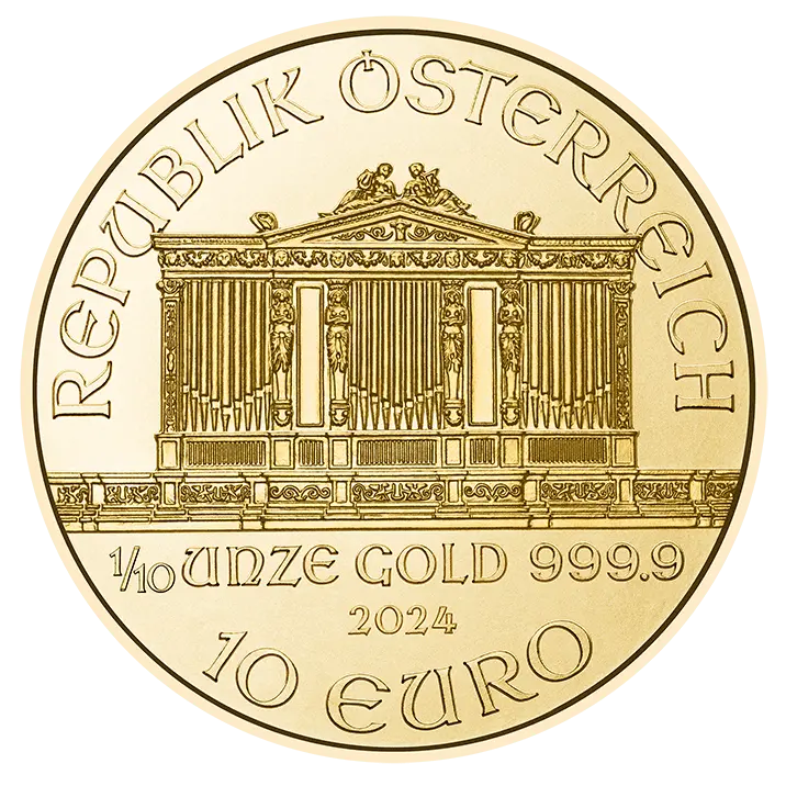 1/10 oz златна монета Виенска Филхармония
