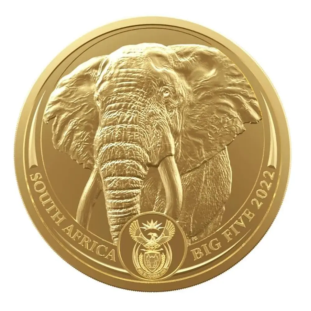 1 oz златна монета Слон Южна Африка – Големите 5