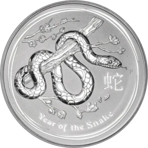 1 oz Сребърна Монета Австралийски Лунар Годината на Змията 2013 - Image 1
