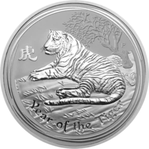 1 oz Сребърна Монета Австралийски Лунар Годината на Тигъра 2010 - Image 1