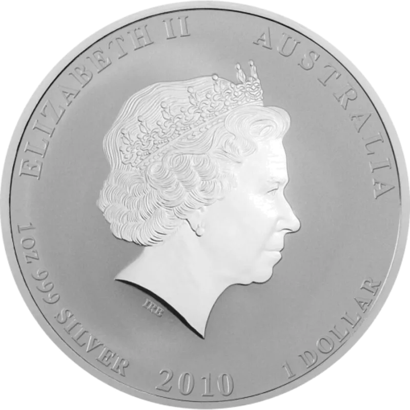1 oz Сребърна Монета Австралийски Лунар Годината на Тигъра 2010