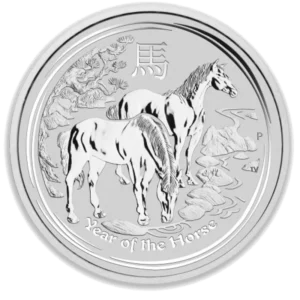 1 oz Сребърна Монета Австралийски Лунар Годината на Коня 2014 - Image 1