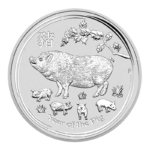 2 oz Сребърна Монета Австралийски Лунар Годината на Прасето 2019