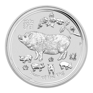 2 oz Сребърна Монета Австралийски Лунар Годината на Прасето 2019 - Image 1