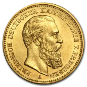 20 Марки Фридрих III Прусия Златна Монета 1888 - Image 1