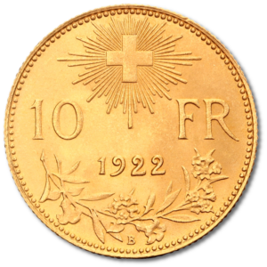 10 Швейцарски Франка Вренели Златна Монета 1911-1922 - Image 2