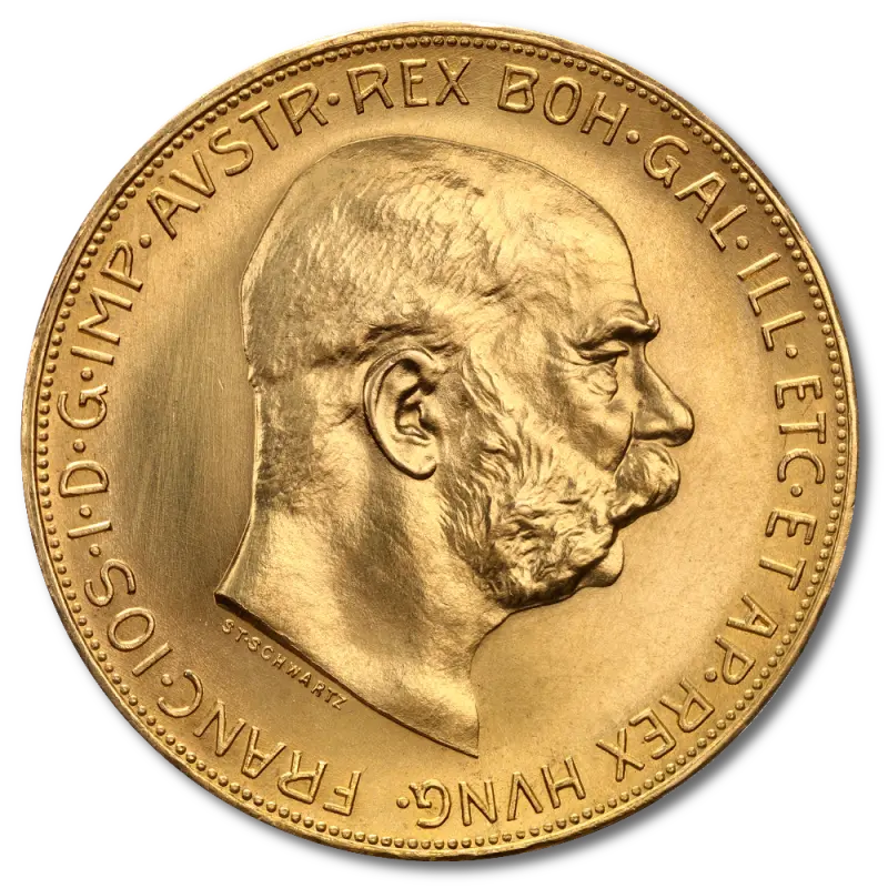 100 корони Златна монета Франц Йосиф I, Австрия, 1915 г.