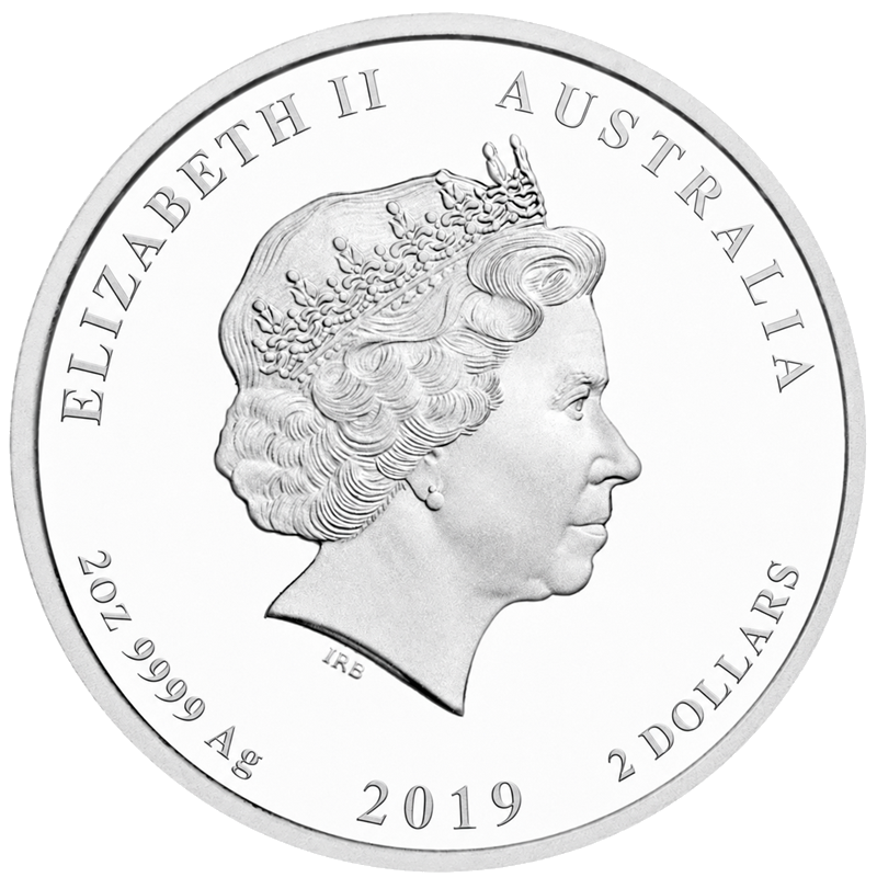 2 oz Сребърна Монета Австралийски Лунар Годината на Прасето 2019