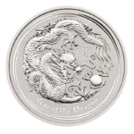 2 oz Сребърна Монета Австралийски Лунар Годината на Дракона 2012