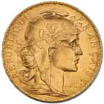 20 Френски Франка Златна Монета Мариана 1907–1914