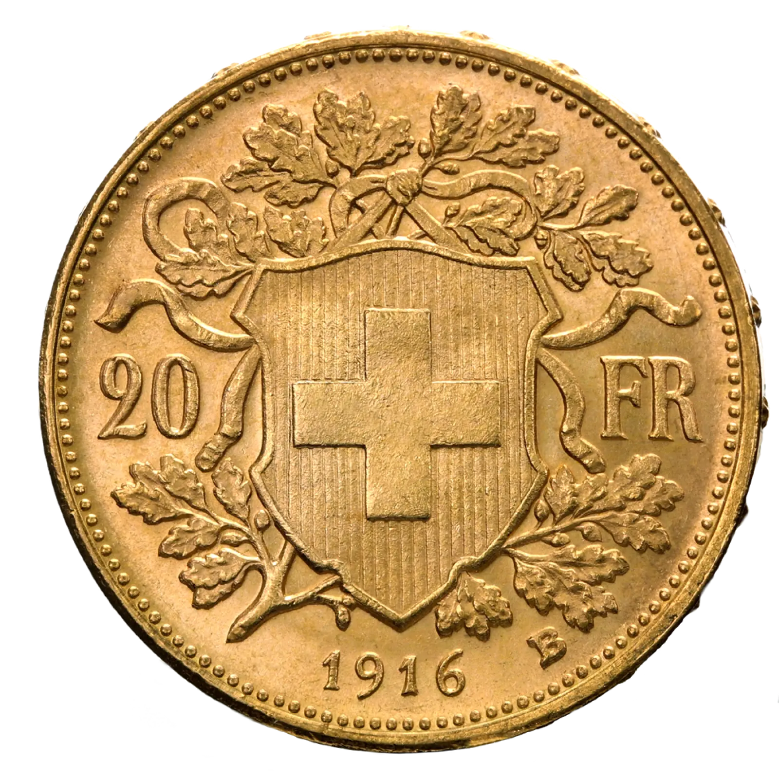 20 Швейцарски Франка Вренели Златна Монета 1897-1949 - Image 2