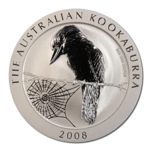 2 oz Сребърна Монета Австралийска Кукабура 2008 - Image 1