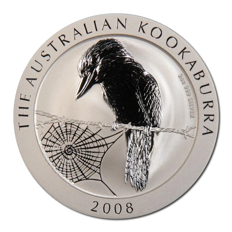 2 oz Сребърна Монета Австралийска Кукабура 2008