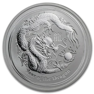 1/2 oz Сребърна Монета Австралийски Лунар Дракон 2012 - Image 1