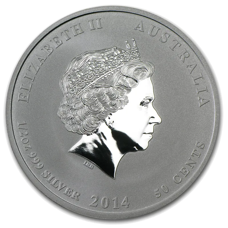 1/2 oz Сребърна Монета Австралийски Лунар Кон 2014