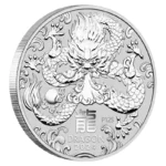 1 oz Сребърна Монета Австралийски Лунар Годината на Дракона 2024
