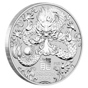 1 oz Сребърна Монета Австралийски Лунар Годината на Дракона 2024 - Image 1