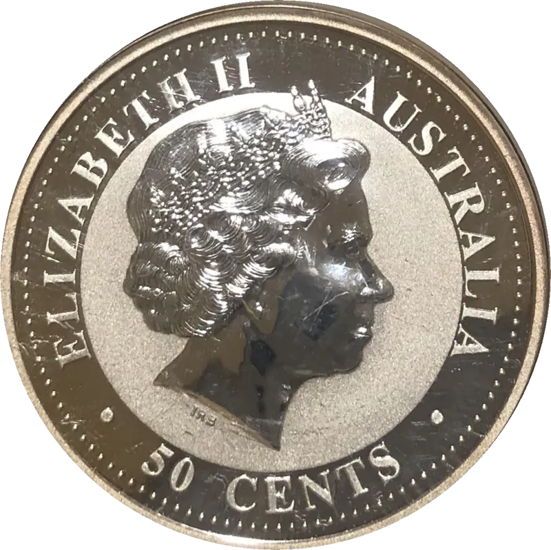 1/2 oz Сребърна Монета Австралийски Лунар Куче 2006