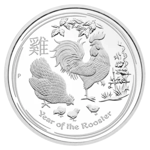 5 oz Сребърна Монета Австралийски Лунар Годината на Петела 2017 - Image 1