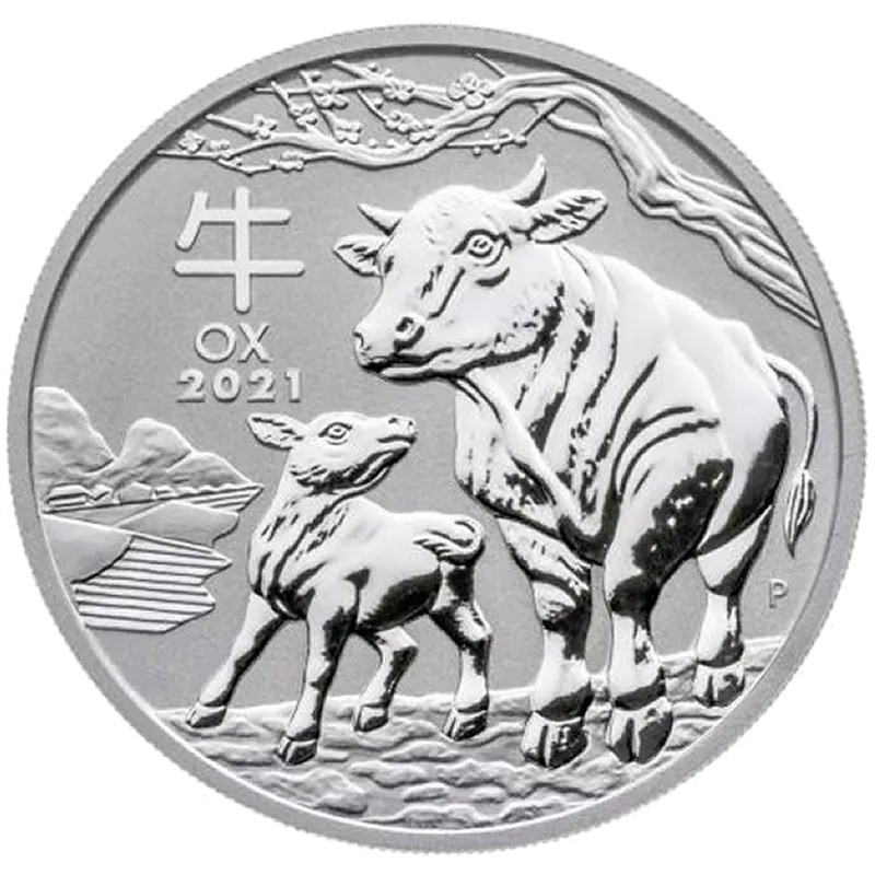 1/2 oz Сребърна Монета Австралийски Лунар Вол 2021