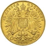 6.78 гр. Златна Монета 20 Корони Франц-Йосиф I Австрия 1915