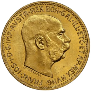 6.78 гр. Златна Монета 20 Корони Франц-Йосиф I Австрия 1915 - Image 2
