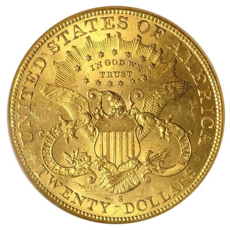 33.43 гр. Златна Монета 20 Американски Долара Liberty Head 1850- 1907