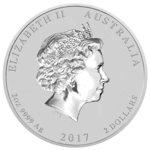 2 oz Сребърна Монета Австралийски Лунар Годината на Петела 2017 - Image 2