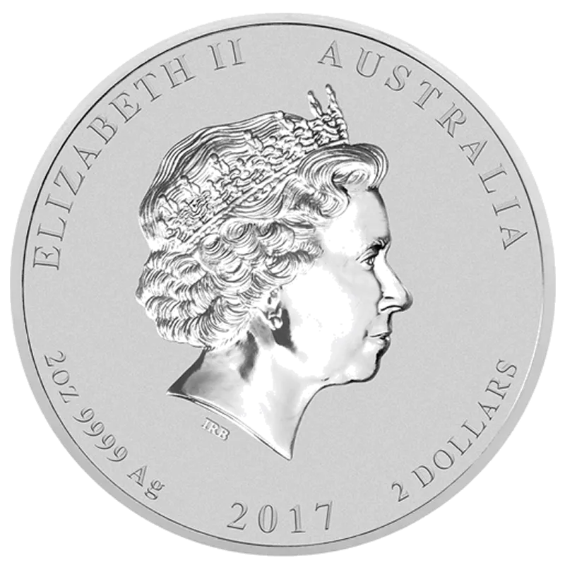 2 oz Сребърна Монета Австралийски Лунар Годината на Петела 2017