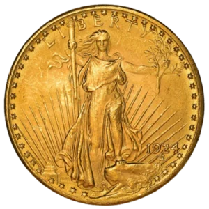 33.43 гр. Златна Монета 20 Американски Долара Двоен Орел Saint- Gaudens 1907- 1933 - Image 2