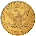 16.71 гр. Златна Монета 10 Американски Долара Liberty Head 1866- 1907