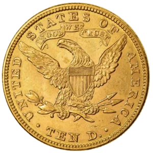 16.71 гр. Златна Монета 10 Американски Долара Liberty Head 1866- 1907 - Image 1