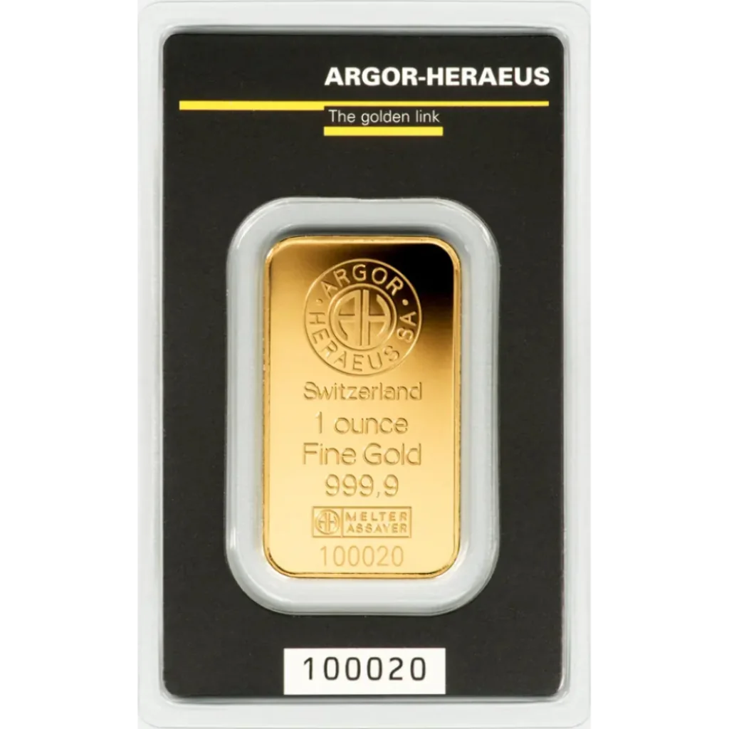 31.1 гр. Златно Кюлче Argor-Heraeus Швейцария Холограмна Защита